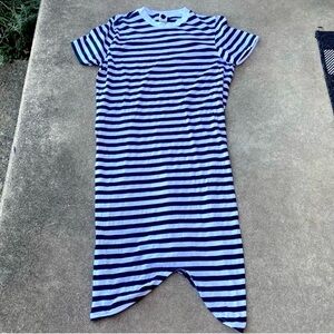 Bassike Striped Boxy T Shirt Dress